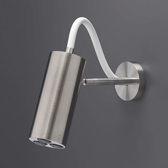 CEA Design ASTA Верхний душ, настенный, регулируемый, Delrin®, Conical rain jet, цвет: нержавеющая сталь/белый