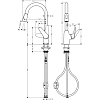 Hansgrohe Focus M42 Кухонный смеситель на 1 отв, однорычажный, поворотный излив 224мм с вытяжным душем, 2jet, h134мм, цвет: хром