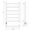 Secado Триада 1 К Полотенцесушитель 50x80 см, электрический, цвет: хром