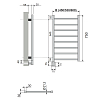 Neoinox Eco Полотенцесушитель 75x53см, электрический, тэн, цвет: черный матовый