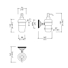 Devon&Devon Diamond Дозатор для жидкого мыла, подвесной, белая керамика, цвет: светлое золото