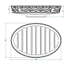 THG Marquise porcelaine noire Фарфоровая мыльница, настольная