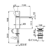 Cisal Hi-Rise Смеситель для раковины, 1 отв., с донным клапаном, цвет: Gold Brushed