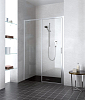 Kermi LIGA Дверь в нишу LI D2L 116-121x200см., н.ч. слева, глянцевое серебро+klar+clean