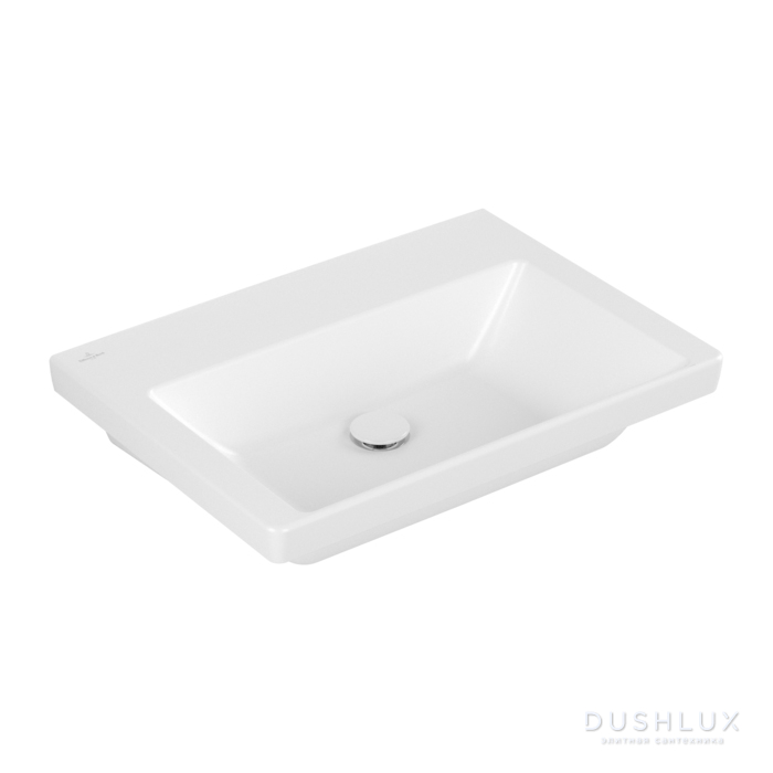 Фото Villeroy&Boch Subway 3.0 Раковина 65х47х16.5см., без отв., подвесная, CeramicPlus, без перелива, цвет: белый камень