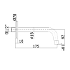 Paffoni Излив из стены, для ванны, D18mm 175 мм, цвет: белый матовый
