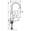 Hansgrohe Vivenis Смеситель для раковины 210, на 1 отв., с поворотным изливом, цвет: хром