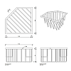 Decor Walther WA ECK1 Корзина универсальная 18x18x9.5см для душа, угловая, подвесная, цвет: золото