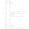 CEA Design EQUILIBRIO Полотенцесушитель электрический, 2 трубки 106см, 2 трубки 58см, цвет: PVD черный сатинированный