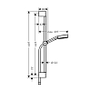 Hansgrohe Pulsify Душевой гарнитур: штанга 65см., ручной душ Ø10.5см., 3jet Relaxation и шланг 160см., цвет: белый матовый
