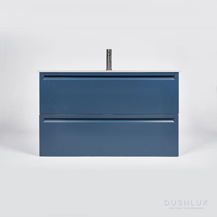 Фото Inda Piccadilly Тумба подвесная 80x45x60см, раковина керамическая, цвет: blu denim
