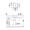 Duravit Aurena Раковина накладная 35x35см., без отв, сифон, HygieneGlaze, цвет: белый глянец