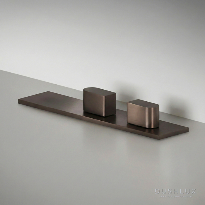 Фото CEA Design SIXTY Комплект запорных вентилей на горячую и холодную воду, настольный, цвет: Black Ivory Satin