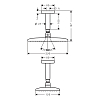 Hansgrohe Raindance Е Верхний душ 1jet (RainAir), 250х150 мм, с потолочным держателем 100 мм, G1/2, цвет: хром
