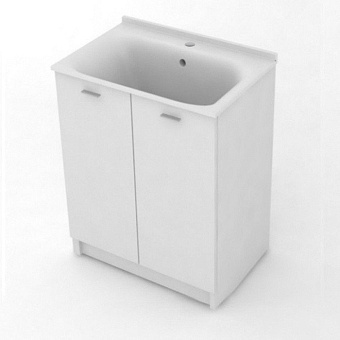 Kerasan Aquadom Тумба с раковиной 75х50см., c 1 отв., напольная, цвет белый матов
