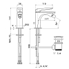 Newform Delta Zero Смеситель для биде, 1 отв., с донным клапаном, цвет: PVD gun metal