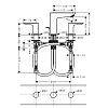 Hansgrohe Talis E Смеситель для раковины 150, на 3 отв, с донным клапаном, излив 112мм, цвет: хром