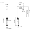 Dornbracht Meta meta slim Смеситель для раковины, на 1 отв., цвет: платина матовая
