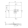 Villeroy&Boch Squaro Infinity Душевой поддон 90х90х4см., Quaryl®, цвет: Creme