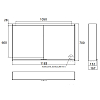 EMCO Prime2 Зеркальный шкаф 120x70см., с подсветкой, навесной, 2 двери, 2 полки, розетка, цвет: черный