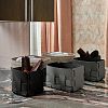 ADJ Корзинка Mini Bottega, 19x19xH13 см., цвет: серый/черный ADJ Корзинка Mini Bottega, 19x19xH13 см., цвет: серый/черный