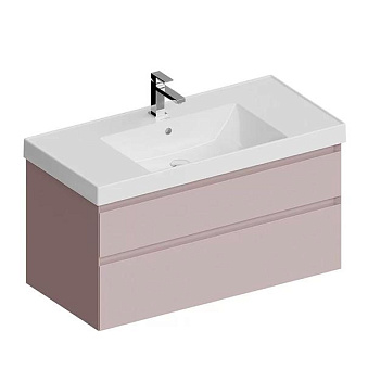 Kerama Marazzi Cubo Тумба 97.8х47х47.5см., подвесная, с ящиками, цвет: мальва матовый