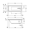 Duravit Starck Ванна 170x75х48 см, встраиваемая, акрил, цвет: белый