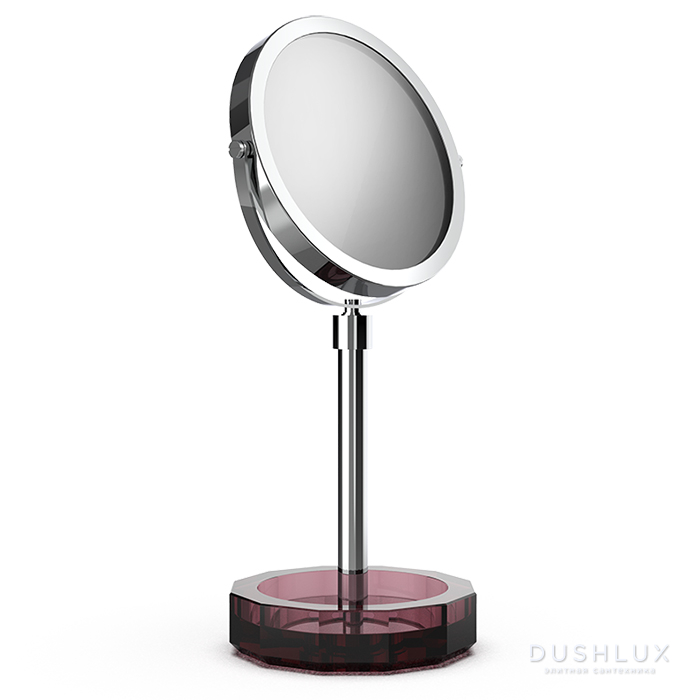 Фото Decor Walther KR KSA Kristall Зеркало косметическое, настольное, цвет: Rich Burgundy/хром