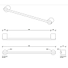 Decor Walther Black Stone HTE60 Полотенцедержатель 60см, подвесной, цвет: черный матовый/хром