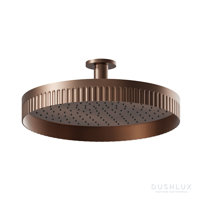 Фото Newform Ionika wellness Верхний душ 40см, потолочный монтаж, цвет: PVD brushed copper bronze