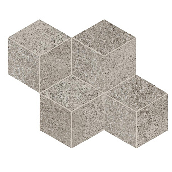 Lea Ceramiche Concreto Керамогранит 35x30.5см, универсальный, неглазурованный, мозаика cube mix, цвет: сoncreto light/матовый