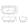 Dea Design Shadow Ванна 165x82x52см, отдельностоящая, Glasstech, прозрачная смола, цвет: Brown Copper R9