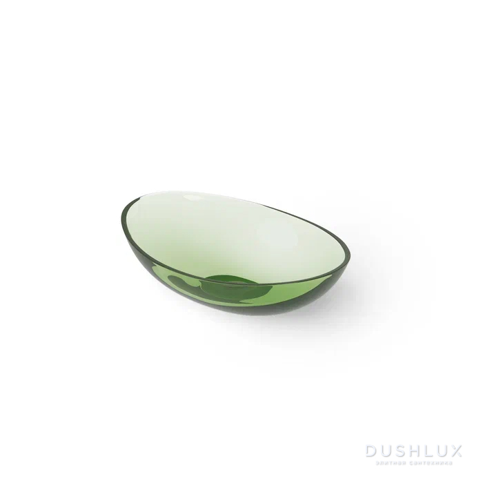 Фото Dea Design Washbasins Раковина 55x38x15см., накладная, без отв., Glasstech, прозрачная смола, цвет: Emerald R3