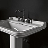 Kerasan Waldorf Раковина 80x55 см, 3 отв., с пьедесталом, керамическая, цвет: белый/хром