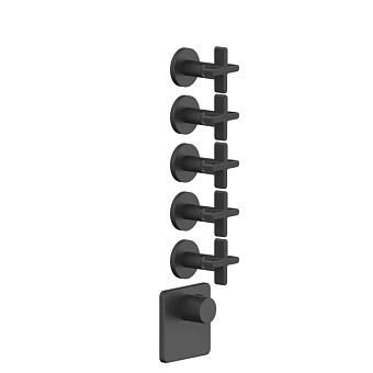 Gessi Inciso Смеситель для душа, встраиваемый, термостатический, резьба 3/4", цвет: Black XL