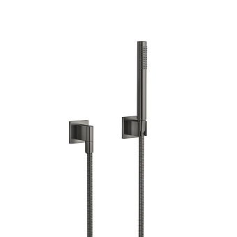 Dornbracht Symetrics Душевой гарнитур со шлангом, настенный, цвет: Dark Platinum matt