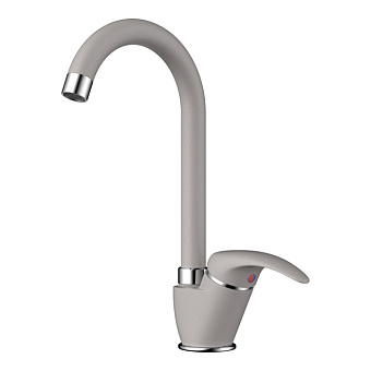 Omoikiri Umi Смеситель для кухни, на 1 отв., излив: 24.5см., цвет: leningrad grey