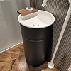 Agape Nivis Раковина напольная 43xh90см, слив в пол, без отв., цвет: bianco/grigio scuro