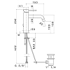 Newform XT Смеситель для раковины, 1 отв., с донным клапаном, цвет: carbon satin