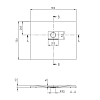 Villeroy&Boch Squaro Infinity Душевой поддон 90х75х4см., Quaryl®, цвет: Grey