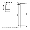 Laufen Base Шкаф 35x33.5x165см., 1 дверца, SX, 1 фиксированная полка, 4 стеклянные полки, дизайн совпадает со шкафами под раковину, цвет: темный вяз