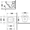 Duravit DuraStyle Унитаз 37x54см., подвесной, цвет: белый