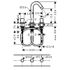 Hansgrohe Logis Смеситель для раковины на 3 отв. с донным клапаном, излив 109мм, h153мм, цвет: хром