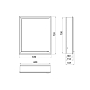 Emco Prime Зеркальный шкаф 60см., с подсветкой LED Facelift встраив. модель, 1-дверка, IP 20, цвет черный петли слева, зеркальная задняя стенка