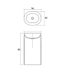 Dea Design Pedestal Basin Раковина 50x40x90см., напольная, без отв., Solid Surface, цвет: Black №16