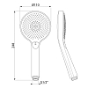 Almar Sense Massage Ручной душ ABS, 3 режима с кнопкой, цвет: медь брашированная PVD