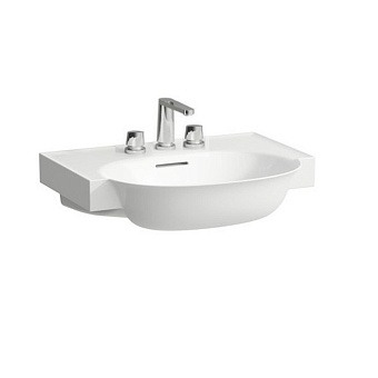 Laufen New Classic Раковина накладная 60х48х7.5см., с 3 отв., с переливом, с покрытием Clean Coat LCC, цвет: белый