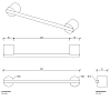 Decor Walther Black Stone HTE30 Полотенцедержатель 30см, подвесной, цвет: черный матовый / хром