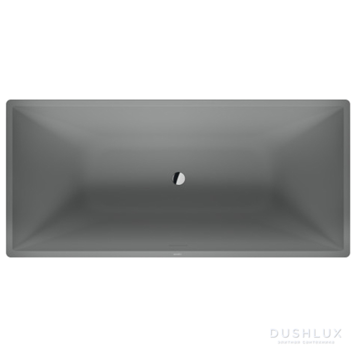 Фото Duravit Vitrium Ванна отдельностоящая 185x85 см, с ножками, с2 наклонами для спины, прямоугольная, цвет: светло-серый матовый