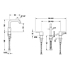 Duravit C.1 Смеситель для раковины, 3 отв., излив 140 мм, цвет: хром
